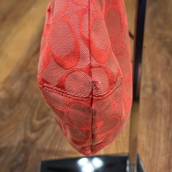 Coach Cherry Red Signature Swing Pleated F42835 Crossbody/Shoulder/Waist Bag NWT - Picture 5 of 16